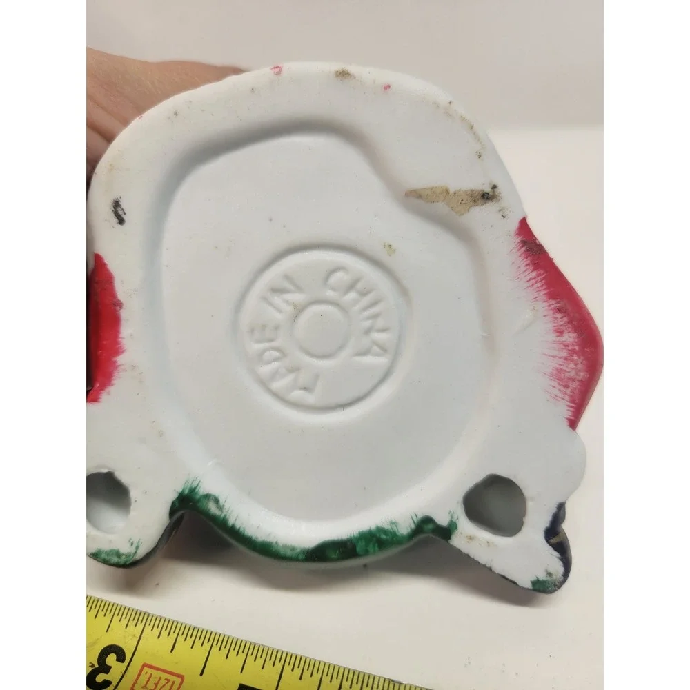 Vintage Ceramic Santa Claus Merry Christmas‎ Figurine Holder Decoration
